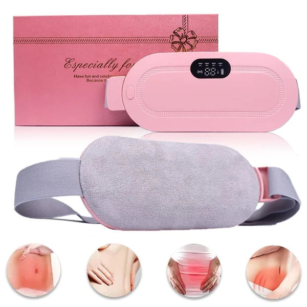 Portable Cordless Period Cramp Massager & Heating Pad.