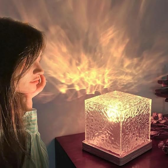 Lights Lamp Romantic Warm Ocean Wave Night Light for Bedroom.