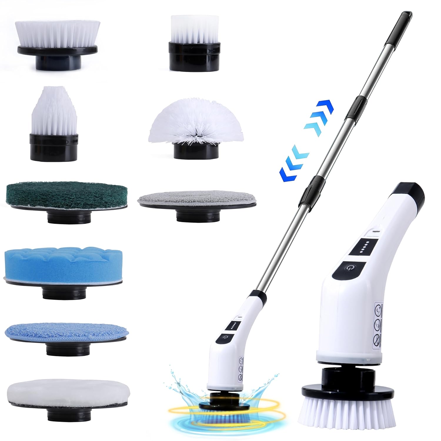9-in-1 Electric Cleaning Brush – Multi-Surface Power Scrubber with Dual Speeds.