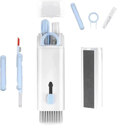 7 in 1 Electronic Cleaner KIT, Cleaning KT for Monitor Keyboard AIRPODS, Screen DUST Brush Including Soft Sweep, Swipe, AIRPOD Cleaner Pen, Key Puller and Spray Bottle