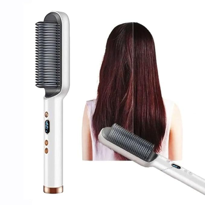 3-in-1 Hair Styler Comb – Electric Hair Styling Tool for Curling.
