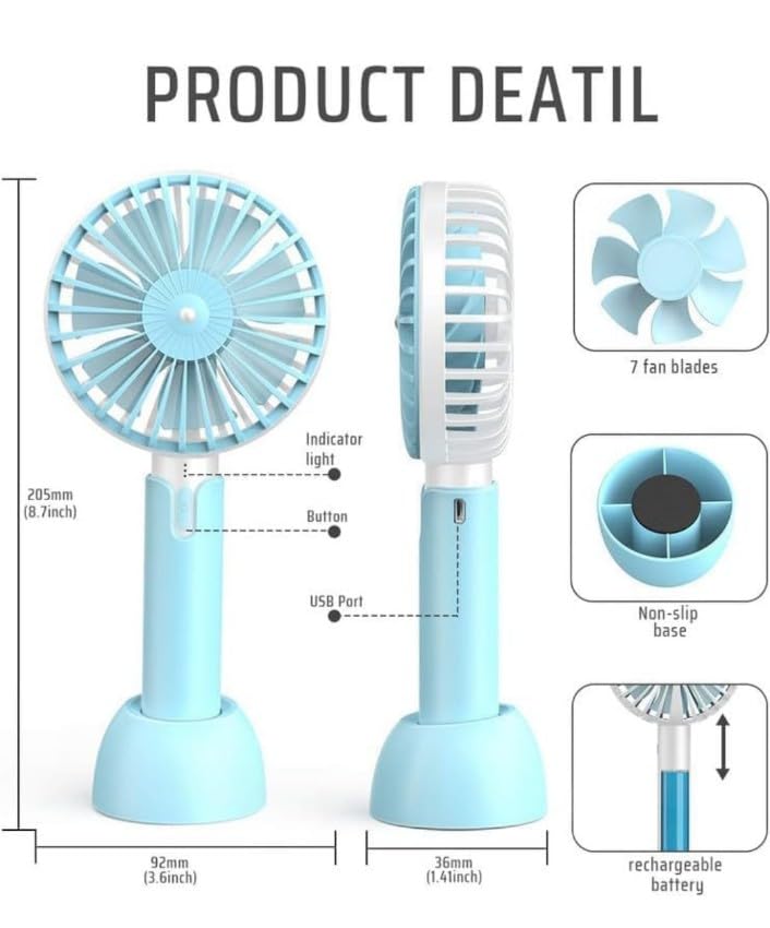 Portable Compact USB Mini Hand Fan.