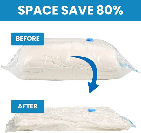Space Saver (Set of 5) Reusable Vaccum Storage Ziplock Compression Sealer Bags