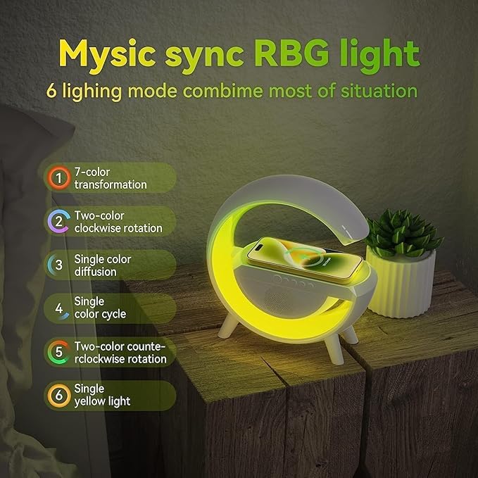 G-Shape Speaker Lamp – 3 in 1 Night Light Bluetooth Speakers