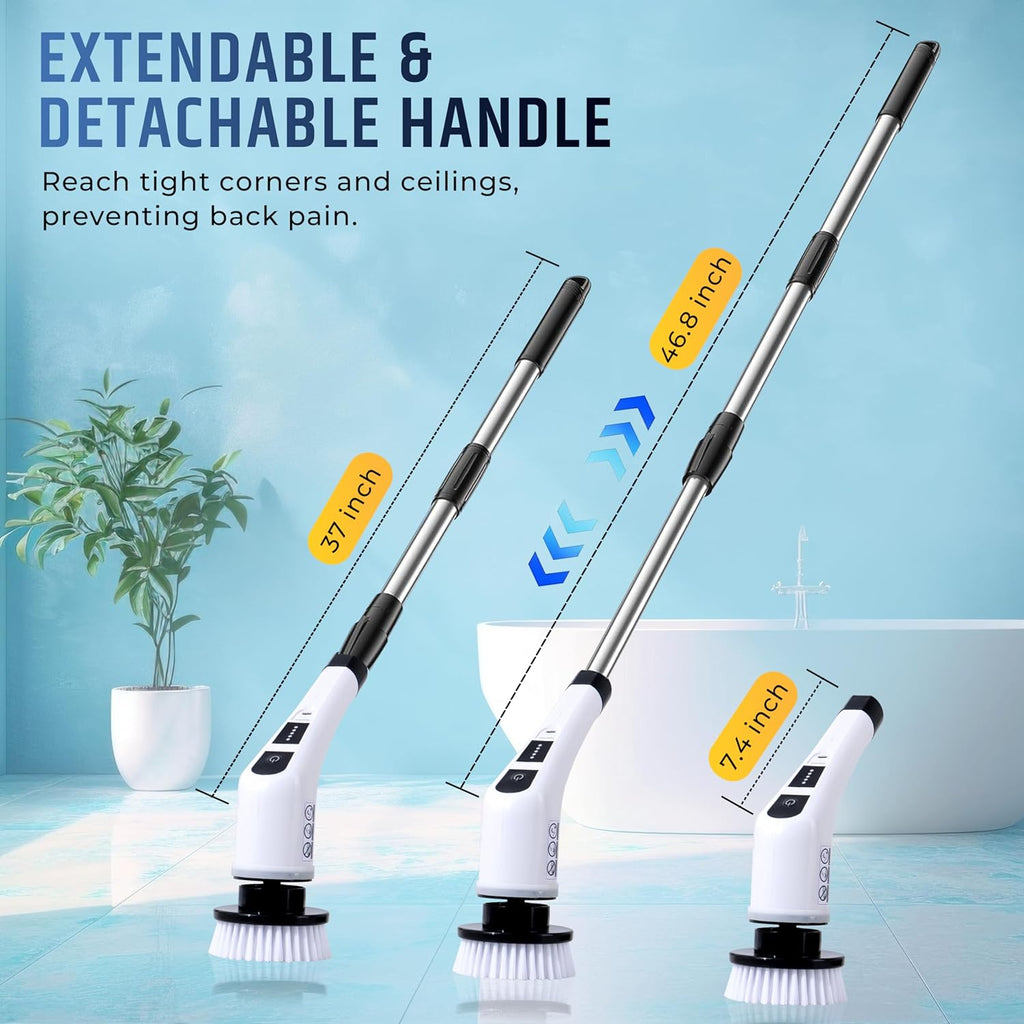 9-in-1 Electric Cleaning Brush – Multi-Surface Power Scrubber with Dual Speeds.