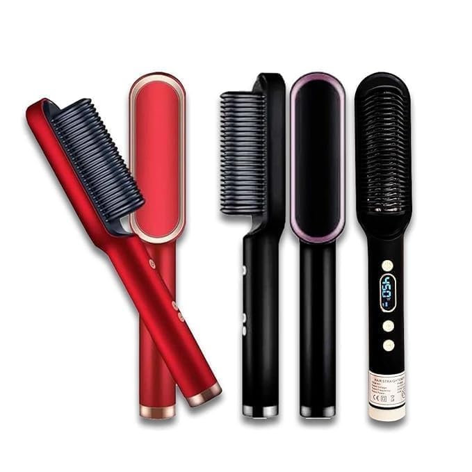 3-in-1 Hair Styler Comb – Electric Hair Styling Tool for Curling.