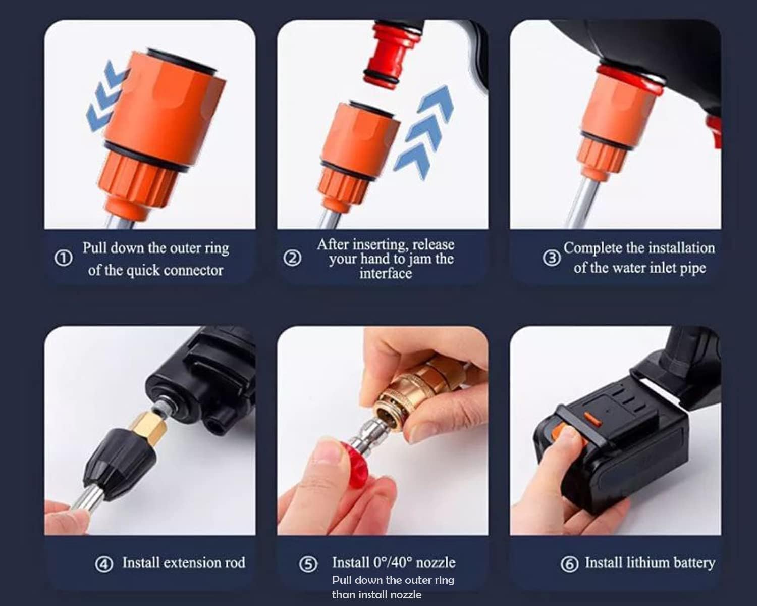 Portable Wireless Pressure Washer Gun 48V
