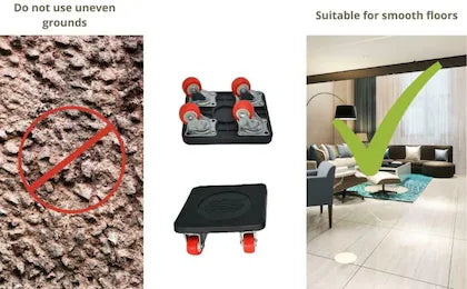Furniture Lifter – Heavy Duty Furniture Moving Tool Set with Wheel Pads