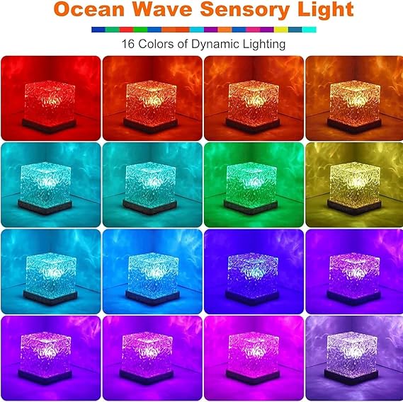 Lights Lamp Romantic Warm Ocean Wave Night Light for Bedroom.