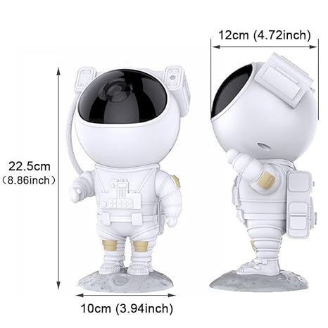 Astronaut Galaxy Projector with Remote Control – 360° Adjustable Timer Kids Astronaut Nebula Night Light.