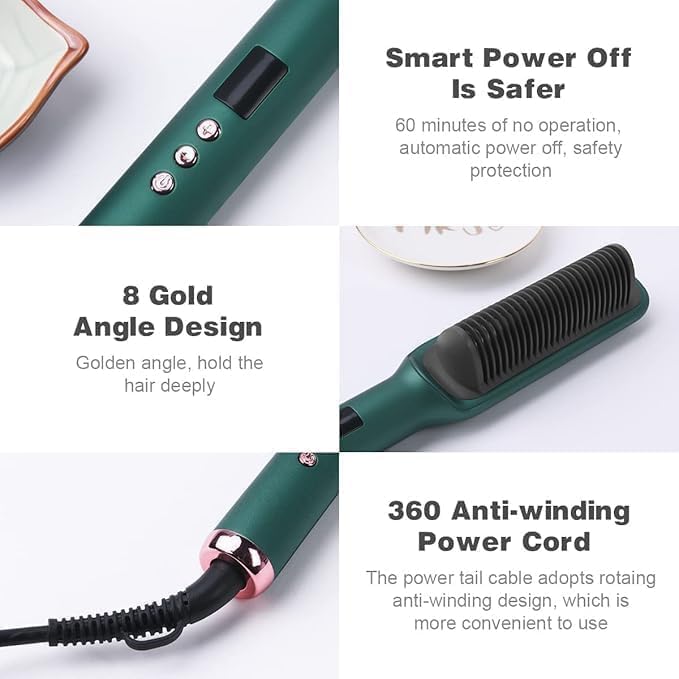 3-in-1 Hair Styler Comb – Electric Hair Styling Tool for Curling.